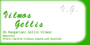 vilmos gellis business card